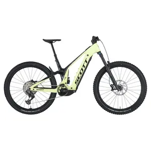 A Bicicleta Elétrica SCOTT Patron ST 900 RC tem suspensão Fox, Transmissão SRAM AXS de 12VL e Travões de disco Shimano SLX.