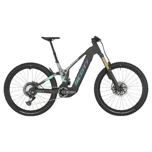 A Bicicleta Elétrica SCOTT Patron ST 900 TUNED tem suspensão Fox, Transmissão SRAM AXS de 12VL e Travões ABS Bosch Pro.