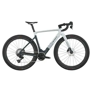 BICICLETA ELÉTRICA SCOTT SOLACE GRAVEL 20 A Bicicleta Elétrica SCOTT Solace Gravel 20 tem bateria interna até 520 Wh, Quadro em Carbono HMX e transmissão SRAM Force XPLR AXS Disc 13 VL.
