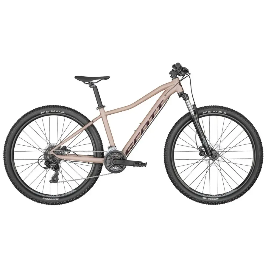 A Bicicleta SCOTT Contessa Active 50 Pink tem quadro em Alumínio, Suntour XCE28 e Shimano TX800 de 16VL.