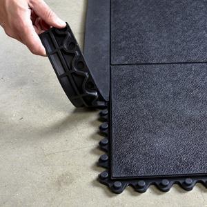 CHÃO ANTI FADIGA VAR QUADRADO COM 915X915MM PRETO