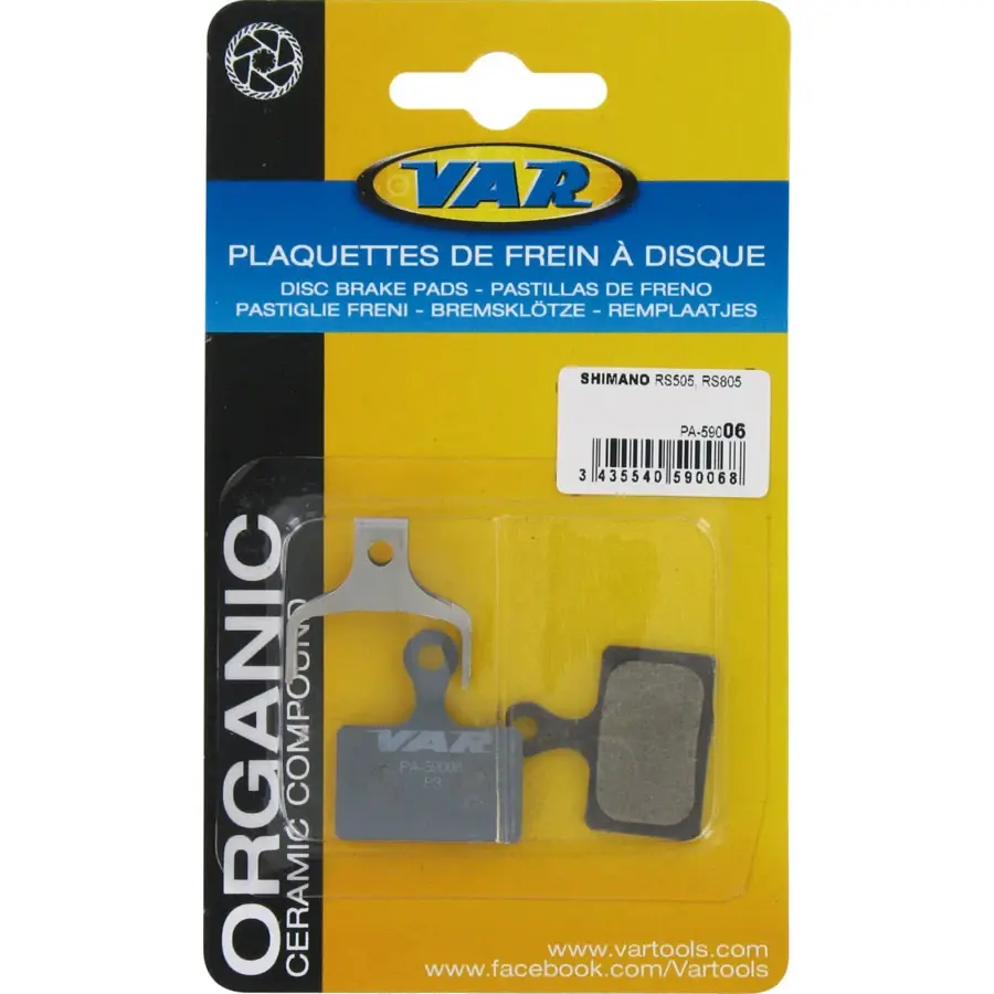 PASTILHAS ORGÂNICAS DE TRAVÃO DE DISCO VAR PARA TRAVÕES SHIMANO DE ESTRADA PASTILHAS ORGÂNICAS DE TRAVÃO DE DISCO VAR P/SHIMANO ESTRADA